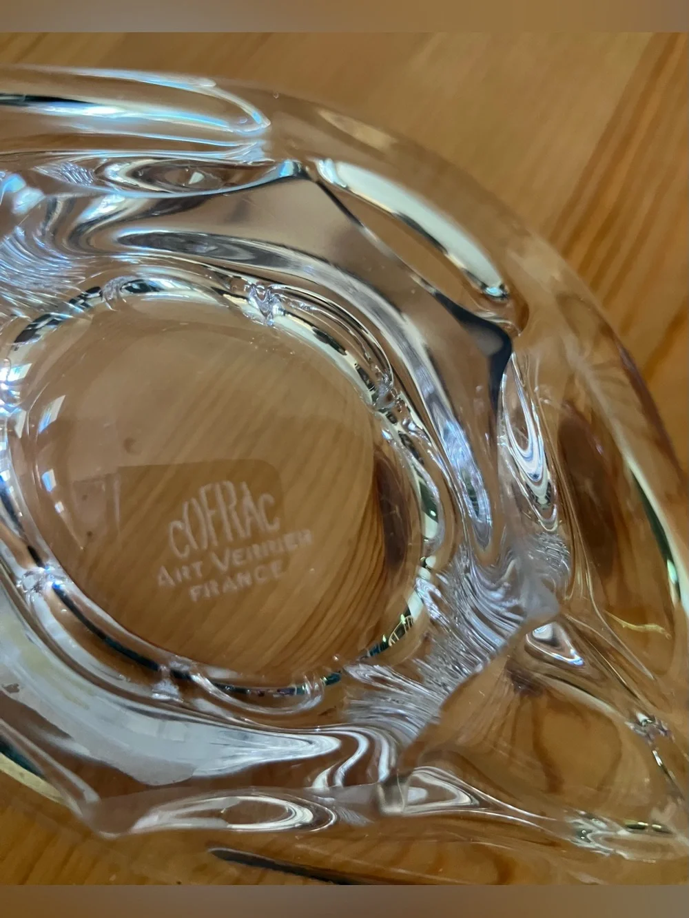 EUC Vintage Cristalleries de Vannes le Châtel France Clear Crystal Bowl